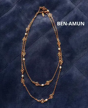 컨디션 최상 BEN AMUN 벤 아문 롱 목걸이 담수 펄 2way