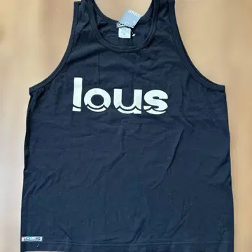 LOUS 블랙 탱크탑 M 미사용 택 포함 USA 제조