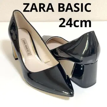 [ ZARA ] 자라 ZARA BASIC 에나멜 펌프스 블랙 37