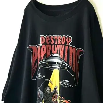 디스트로이 UFO 사신 바이크 티셔츠 3XL 블랙 검정 구제 의류