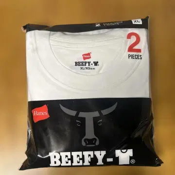 Hanes BEEFY-T 화이트 XL 사이즈 2장 세트