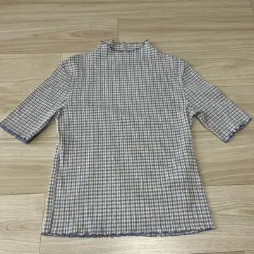 epa ' half sleeve check tops ' M 사이즈