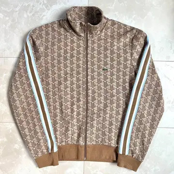 컨디션 최상 현행 라코스테 L~XL 모노그램 트랙 재킷 블루종