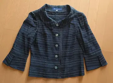M'S GRACY 블랙 직조 무늬 자켓 40