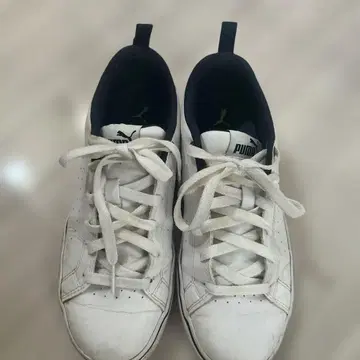 PUMA 화이트 로우컷 스니커즈 22cm