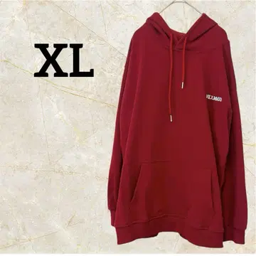 후드티 [ XL ] 유니섹스 남녀 공용 오버사이즈 빨간색
