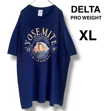 DELTA YOSEMITE 티셔츠 반팔 네이비 구제 아웃도어
