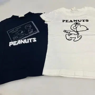 PEANUTS 스누피 반팔 티셔츠 2장 세트 빈티지 상품