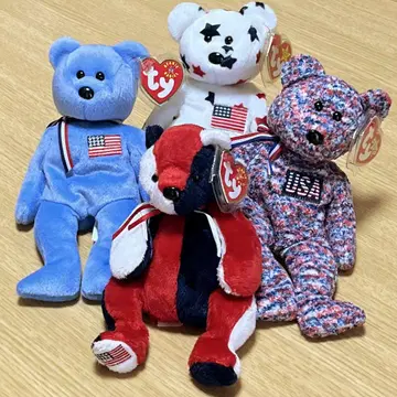 Ty 비니 베이비즈 아메리칸 곰 4개 세트