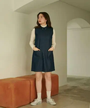 TINA:JOJUN 미니 데님 원피스
