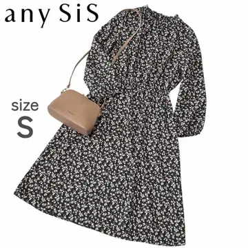 anysis 원피스 꽃무늬 올 패턴 S 사이즈 네이비 계열 온워드