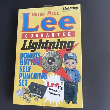 Lee 도넛 버튼 펀칭 세트 라이트닝 부록 빈티지
