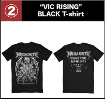 Megadeth Vic Rising 블랙 티셔츠