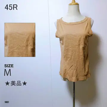 45R 린넨 탱크탑 베이지 M 사이즈 새상품급 내추럴 심플 여름옷