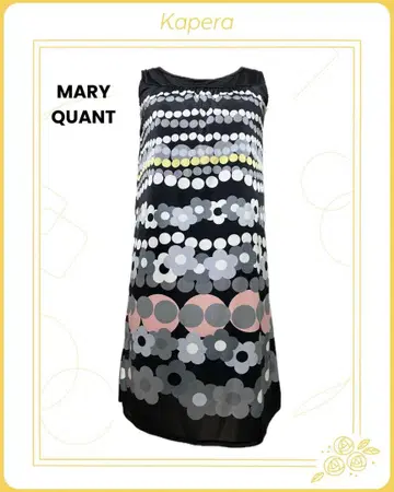 MARY QUANT 꽃무늬 슬리브리스 원피스 일본제