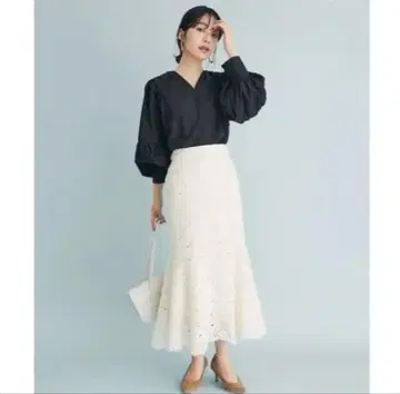 비스 레이스 머메이드 스커트