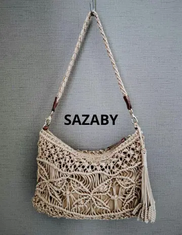 SAZABY 사자비 마크라메 백 숄더백