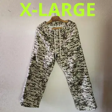 XLARGE 카모 패턴 와이드 팬츠 허리 밴딩