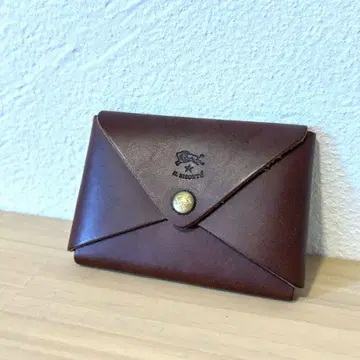 IL BISONTE 가죽 코인 케이스 브라운