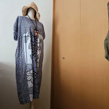 [단 하나뿐인 상품] 유카타 리메이크 롱 원피스 기모노 리메이크 패치워크