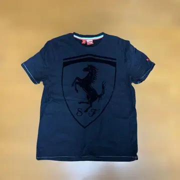 페라리 로고 반팔 티셔츠 블랙 PUMA