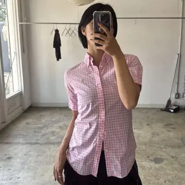 랄프 로렌 체크 패턴 셔츠