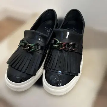 쥬세페 자노티 슬립온 프린지 체인 블랙