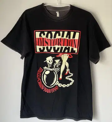 SOCIAL DISTORTION 밴딩 티셔츠 M
