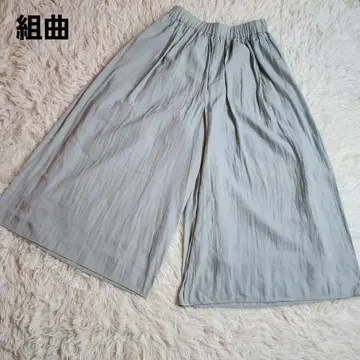 쿠미쿄쿠 플레어 가우초 팬츠 민트 그린 M