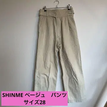 SHINME 베이지 와이드 팬츠 사이즈 28