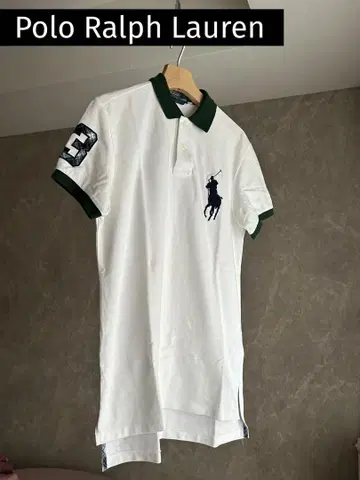 폴로 랄프 로렌 반팔 피케 셔츠 화이트/그린