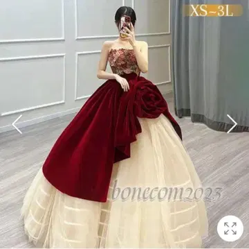 웨딩 컬러 드레스 보르도 파니에 포함