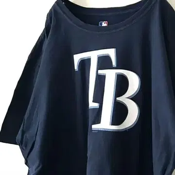 MLB TB 탬파베이 레이즈 로고 티셔츠 XL 네이비 컬러 구제 의류
