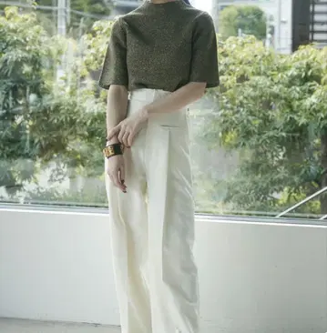 Andrea&Co. WEST LOGO PANTS 오프 화이트 S