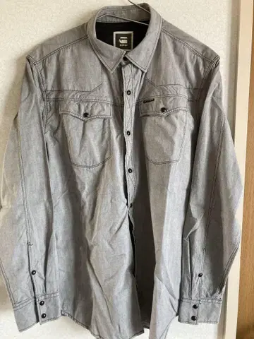 G-STAR RAW 그레이 데님 스타일 긴팔 셔츠
