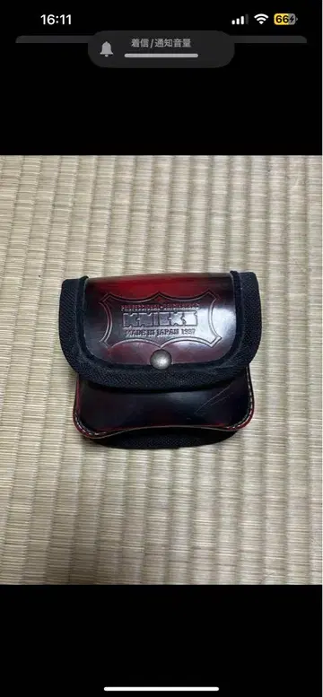닉스 유리 가죽 잡화 파우치