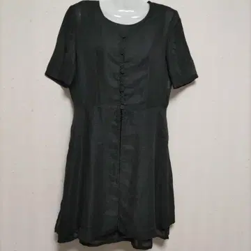 블랙 반팔 원피스 A 라인