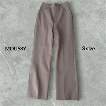 moussy 슬랙스 캐주얼 브라운 하이웨스트 S