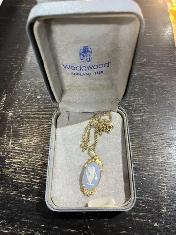 Wedgwood 블루 세라믹 펜던트 목걸이
