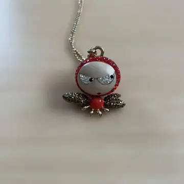 스와로브스키 펜던트, 목걸이 빨간색과 골드 컬러