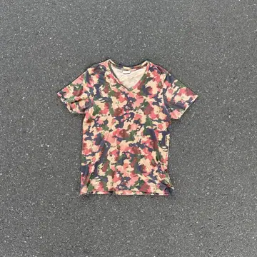 DRIES VAN NOTEN Camo V-Neck Tee M