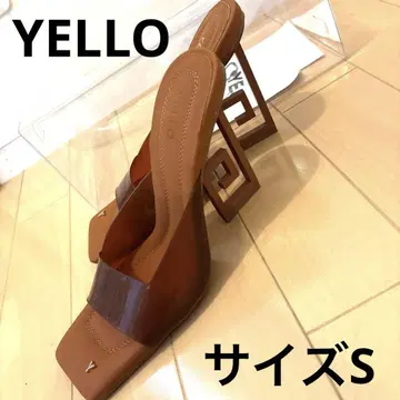 YELLO AMBER SANDALS 클리어 샌들 사이즈 S 브라운