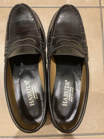 HARUTA 하루타 블랙 로퍼 24.5cm