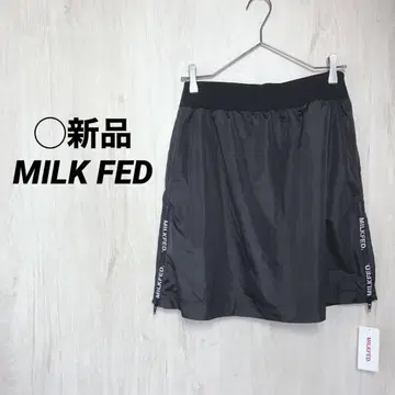 MILK FED 로고 프린트 지퍼 스커트