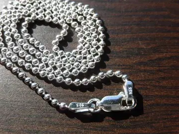 새상품 실버 925 볼 체인 목걸이 각인 있음 2mm 45cm