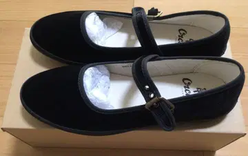 Orcival 오르치발 스트랩 플랫 슈즈 24cm 블랙