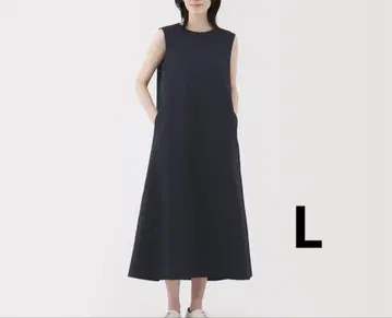 무인양품 MUJI 바람이 잘 통하는 스트레치 축구 슬리브리스 원피스 경량
