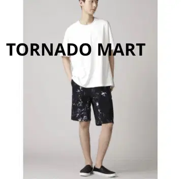 토네이도 마트 TORNADO MART 뱀부 프린트 하프 팬츠 S