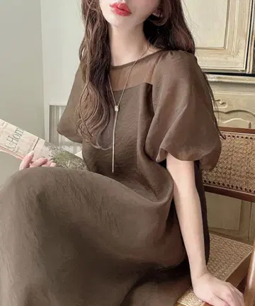 Meiru 메일 시어 도킹 플레어 원피스 M 사이즈