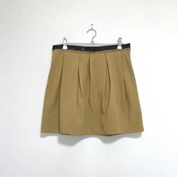 MACPHEE 턱 플리츠 미니 스커트 사이드 지퍼 포켓 34